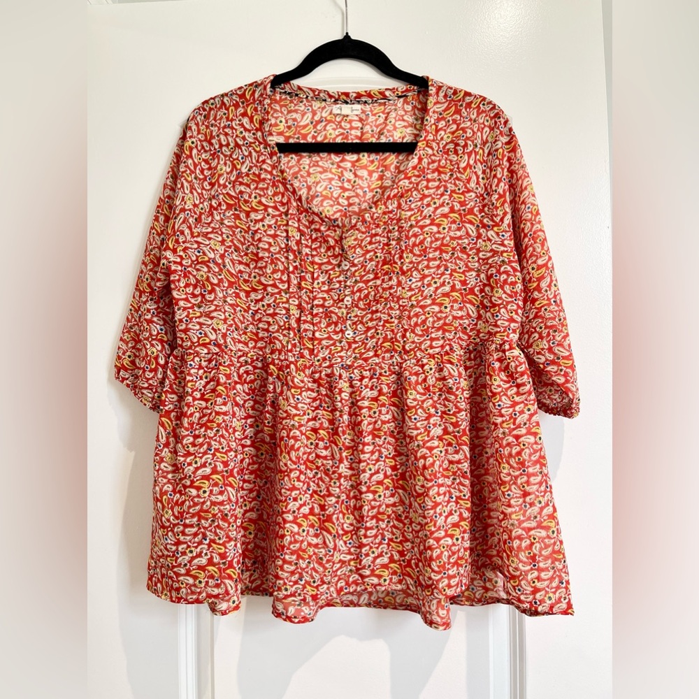 Antilia Femme | Boho Blouse | Women’s Size Large